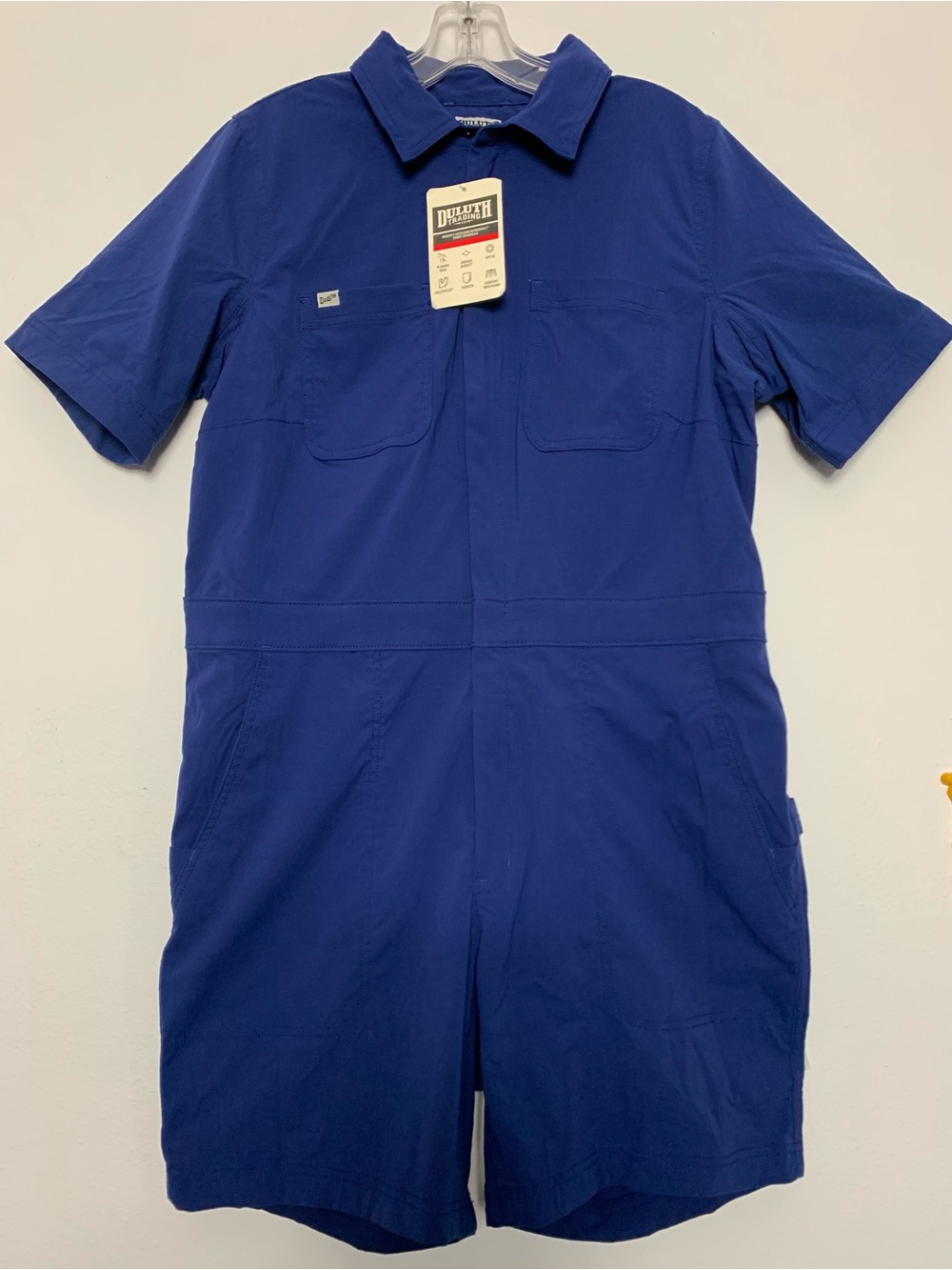 NWT Medium Duluth Heirloom Gardening 7" Coveralls Shorts Garden Overalls Blue